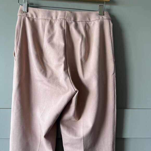 MaxMara Pants Women Small 26" Waist Pink Cropped Straight Dress Ankle Trousers - Picture 7 of 15